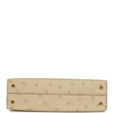 Hermes Special Order (HSS) Kelly Sellier 20 Parchemin and Cognac Ostrich Gold Hardware