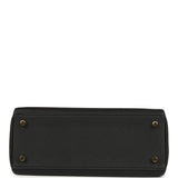 Pre-owned Hermes Kelly Retourne 25 Black Togo Gold Hardware - Thumbnail View 6