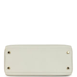 Pre-owned Hermes Kelly Retourne 28 Gris Pale Togo Gold Hardware