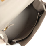 Hermes Special Order (HSS) Kelly Retourne 25 Beton and Etoupe Togo Brushed Gold Hardware