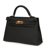 Hermes Kelly Sellier 20 Black Epsom Gold Hardware - Thumbnail View 5