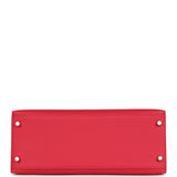 Hermes Kelly Sellier 28 Rose Extreme Epsom Palladium Hardware