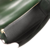 Pre-owned Hermes Kelly Sellier 32 Vert Fonce Box Gold Hardware