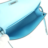 Hermes Kelly Sellier 20 Celeste Epsom Palladium Hardware