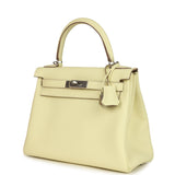 Hermes Kelly Retourne 28 Jaune Milton Clemence Palladium Hardware