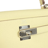 Hermes Kelly Retourne 28 Jaune Milton Clemence Palladium Hardware