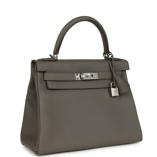 Hermes Kelly Retourne 28 Etain Togo Palladium Hardware