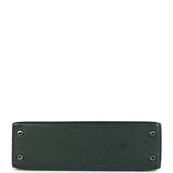 Pre-owned Hermes Kelly Sellier 20 Vert Titien Verso Chevre Mysore Palladium Hardware