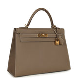 Pre-owned Hermes Kelly Sellier 32 Etoupe Epsom Gold Hardware - Thumbnail View 2