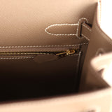 Pre-owned Hermes Kelly Sellier 32 Etoupe Epsom Gold Hardware - Thumbnail View 9
