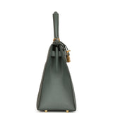 Pre-owned Hermes Kelly Sellier 28 Vert Amande Epsom Gold Hardware - Thumbnail View 3