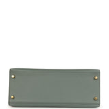 Pre-owned Hermes Kelly Sellier 28 Vert Amande Epsom Gold Hardware - Thumbnail View 6