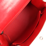 Vintage Hermes Kelly Sellier 25 Rouge Moyen Varanus Niloticus Lizard Ruthenium Hardware