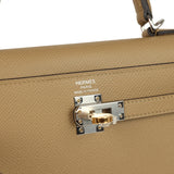 Hermes Kelly Sellier 25 Poussiere Epsom Electrum Hardware