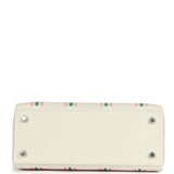 Hermes Kelly Retourne 25 "Tartan Light" Gris Pale, Vert Moyen and Bubblegum Swift Palladium Hardware