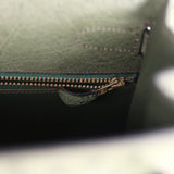 Vintage Hermes Kelly Sellier 32 Vert Olive Ostrich Gold Hardware - Thumbnail View 9