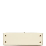 Hermes Special Order (HSS) Kelly Sellier 20 Nata and Etoupe Chevre Mysore Permabrass Hardware