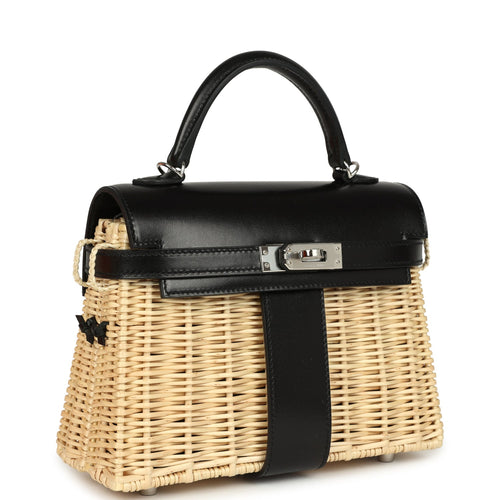 Hermes Mini Picnic Kelly 20 Black Box Palladium Hardware