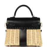 Hermes Mini Picnic Kelly 20 Black Box Palladium Hardware