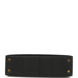 Hermes Kelly Sellier 20 Black Chevre Mysore Gold Hardware