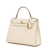 Pre-owned Hermes Kelly Sellier 28 Nata Epsom Gold Hardware - Thumbnail View 5