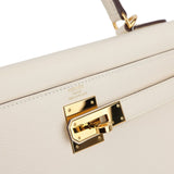 Pre-owned Hermes Kelly Sellier 28 Nata Epsom Gold Hardware - Thumbnail View 7