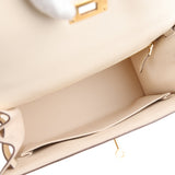 Pre-owned Hermes Kelly Sellier 28 Nata Epsom Gold Hardware - Thumbnail View 8