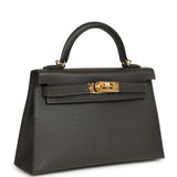 Hermes Kelly Sellier 20 Graphite Madame Gold Hardware