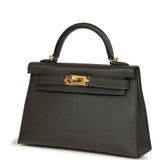 Hermes Kelly Sellier 20 Graphite Madame Gold Hardware