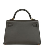 Hermes Kelly Sellier 20 Graphite Madame Gold Hardware