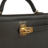 Hermes Kelly Sellier 20 Graphite Madame Gold Hardware