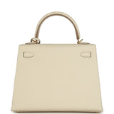 Hermes Kelly Sellier 25 Craie Epsom Gold Hardware