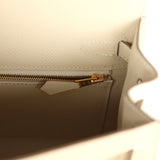 Hermes Kelly Sellier 25 Craie Epsom Gold Hardware