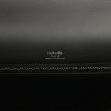 Hermes Kelly Sellier 28 Black Swift and Ecru-Black Toile H Canvas Palladium Hardware