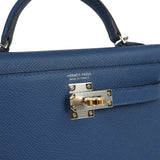 Hermes Kelly Sellier 20 Bleu Tie Epsom Electrum Hardware
