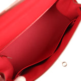 Pre-owned Hermes Kelly Sellier 28 Bougainvillea Epsom Palladium Hardware