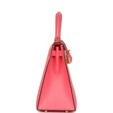Pre-owned Hermes Kelly Sellier 28 Rose Lipstick Epsom Gold Hardware - Thumbnail View 3