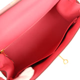 Pre-owned Hermes Kelly Sellier 28 Rose Lipstick Epsom Gold Hardware - Thumbnail View 8