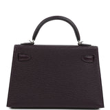 Hermes Kelly Sellier 20 Raisin Verso Chevre Mysore Palladium Hardware