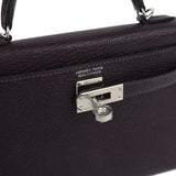 Hermes Kelly Sellier 20 Raisin Verso Chevre Mysore Palladium Hardware