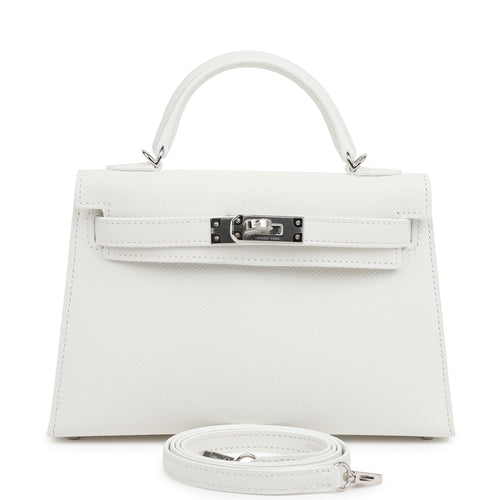 Hermes Kelly Sellier 20 New White Epsom Palladium Hardware Payment  1 for JJ