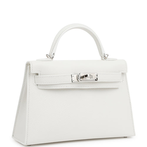 Hermes Kelly Sellier 20 New White Epsom Palladium Hardware Payment  1 for JJ