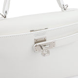 Hermes Kelly Sellier 20 New White Epsom Palladium Hardware Payment 1 for JJ only