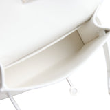 Hermes Kelly Sellier 20 New White Epsom Palladium Hardware Payment 1 for JJ only