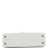 Hermes Kelly Sellier 20 New White Epsom Palladium Hardware Payment 1 for JJ only