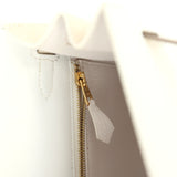 Hermes Special Order (HSS) Kelly Sellier 25 White and Trench Epsom Brushed Gold Hardware