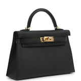 Hermes Kelly Sellier 20 Black Epsom Gold Hardware - Thumbnail View 2