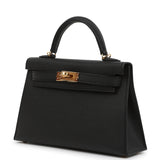 Hermes Kelly Sellier 20 Black Epsom Gold Hardware - Thumbnail View 3