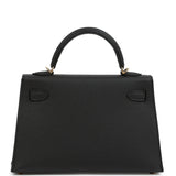 Hermes Kelly Sellier 20 Black Epsom Gold Hardware - Thumbnail View 5