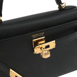 Hermes Kelly Sellier 20 Black Epsom Gold Hardware - Thumbnail View 7
